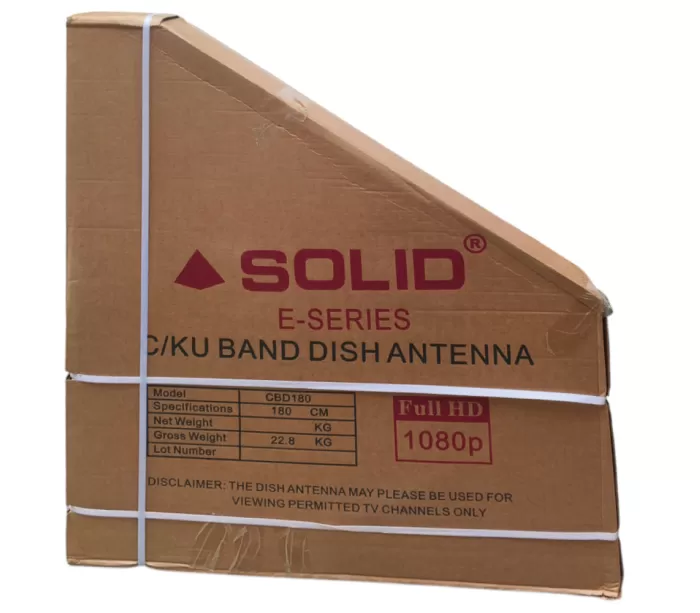 6 FEET (180cm) SOLID C/KU-PRIME FOCUS-SATELLITE C-BAND RECEPTION DISH ANTENNA